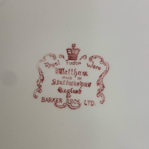 VTG Set of 2 Barker Bros Royal Tudor Ware Waltham 10" Plates Pair Transferware - Picture 6 of 14